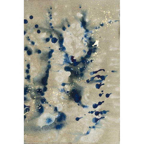 Lapis Merging II Black Modern Wood Framed Art Print by Binder, Vanessa