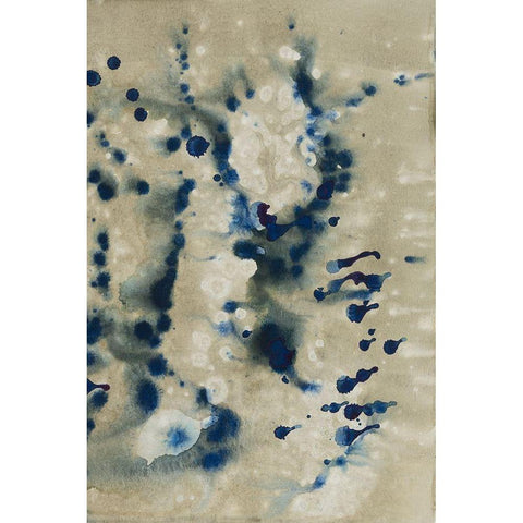 Lapis Merging II Black Modern Wood Framed Art Print with Double Matting by Binder, Vanessa