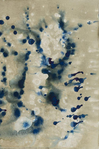Lapis Merging II Black Ornate Wood Framed Art Print with Double Matting by Binder, Vanessa