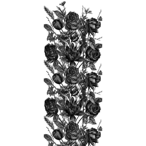 Custom Black and White Botanical II Black Modern Wood Framed Art Print with Double Matting by Wang, Melissa