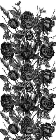 Custom Black and White Botanical II Black Ornate Wood Framed Art Print with Double Matting by Wang, Melissa