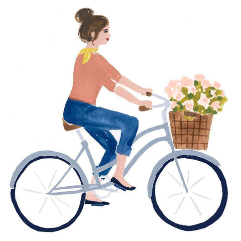 Bonheur III Black Modern Wood Framed Art Print with Double Matting by Borges, Victoria