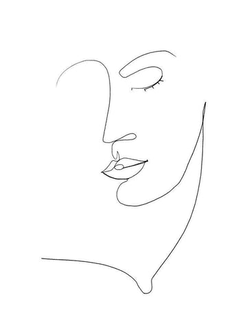 Memory of Her I White Modern Wood Framed Art Print with Double Matting by Popp, Grace