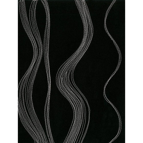 Rippling Stitches I Black Modern Wood Framed Art Print with Double Matting by Moore, Regina