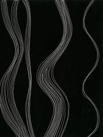 Rippling Stitches I White Modern Wood Framed Art Print with Double Matting by Moore, Regina
