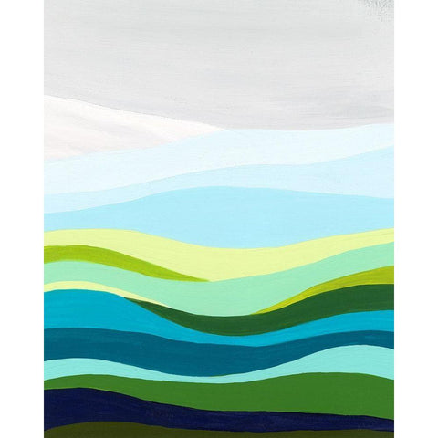 Calm Passage II White Modern Wood Framed Art Print by Moore, Regina
