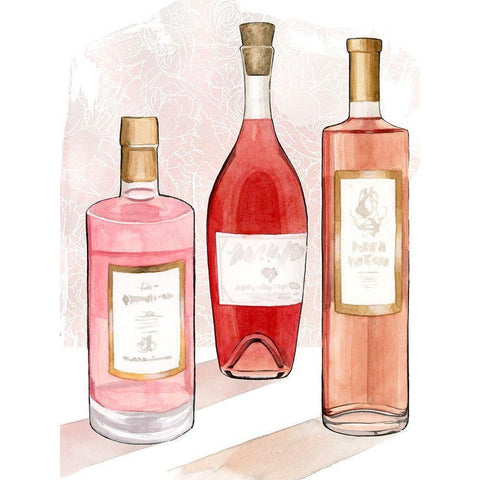 RosÃ© Summer I White Modern Wood Framed Art Print by Popp, Grace