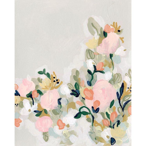 Blushing Blooms I Gold Ornate Wood Framed Art Print with Double Matting by Vess, June Erica