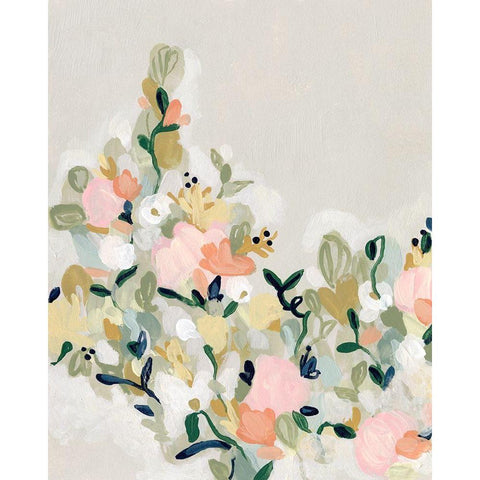 Blushing Blooms II Gold Ornate Wood Framed Art Print with Double Matting by Vess, June Erica