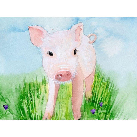 Baby Spring Animals V White Modern Wood Framed Art Print by Ludwig, Alicia