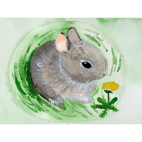 Baby Spring Animals VI White Modern Wood Framed Art Print by Ludwig, Alicia