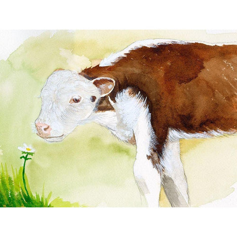 Baby Spring Animals VII Gold Ornate Wood Framed Art Print with Double Matting by Ludwig, Alicia