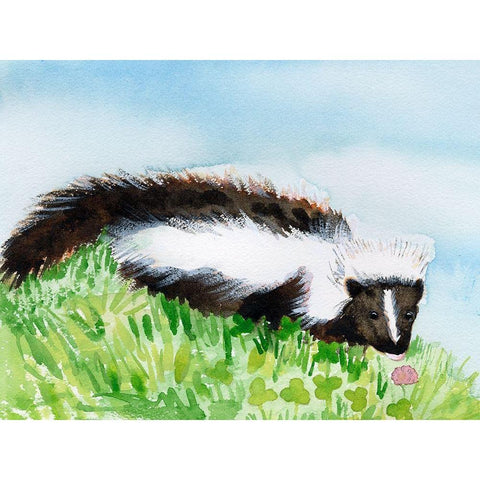 Baby Spring Animals VIII Black Modern Wood Framed Art Print by Ludwig, Alicia