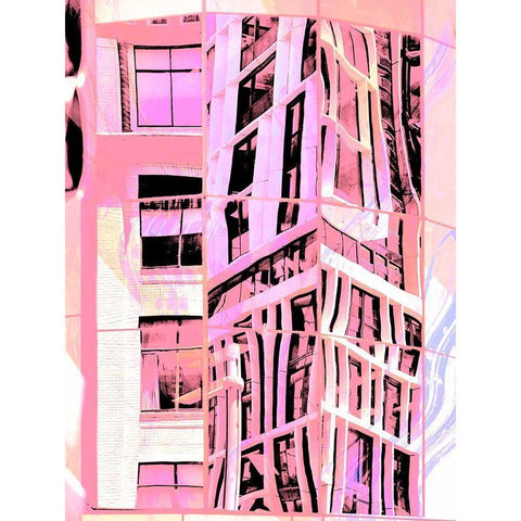 Urban Pastels II Gold Ornate Wood Framed Art Print with Double Matting by Bane, Eva