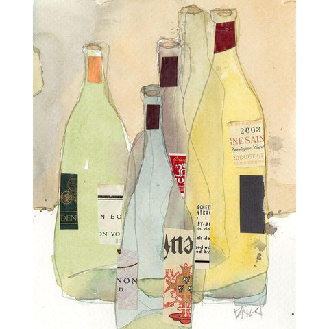 Wines and Spirits I Black Modern Wood Framed Art Print with Double Matting by Dixon, Samuel