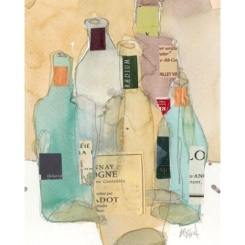 Wines and Spirits II Black Modern Wood Framed Art Print with Double Matting by Dixon, Samuel