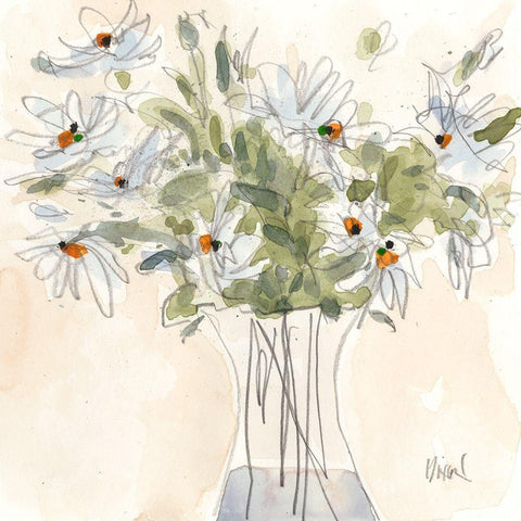 Daisy Just Because II Black Modern Wood Framed Art Print by Dixon, Samuel