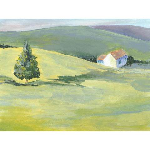 Hillside Vista II Gold Ornate Wood Framed Art Print with Double Matting by Moore, Regina
