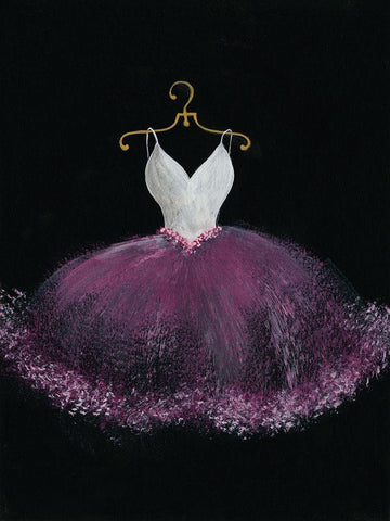 Pastel Tutu III Black Ornate Wood Framed Art Print with Double Matting by Moore, Regina