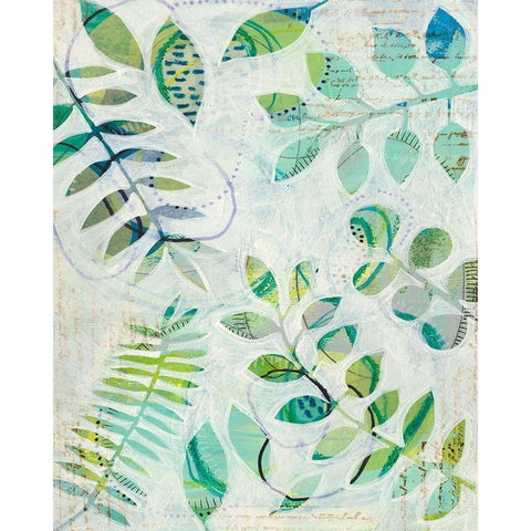 Leaf Relics I White Modern Wood Framed Art Print by Moore, Regina