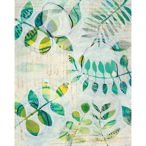 Leaf Relics II White Modern Wood Framed Art Print by Moore, Regina