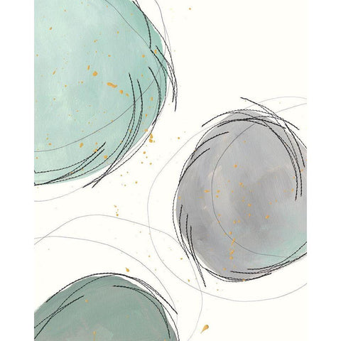 Encircled Orbits I Gold Ornate Wood Framed Art Print with Double Matting by Moore, Regina