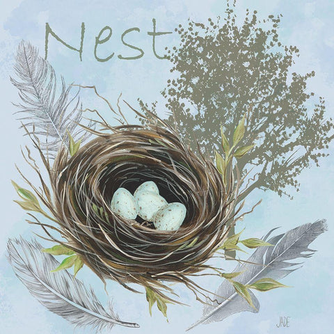 Nesting Collection I Black Modern Wood Framed Art Print by Reynolds, Jade