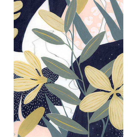 Flores Noche II Black Modern Wood Framed Art Print by Popp, Grace
