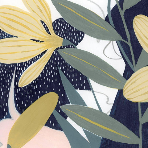 Flores Noche IV Gold Ornate Wood Framed Art Print with Double Matting by Popp, Grace