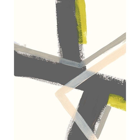 Linear Pulse IV Black Modern Wood Framed Art Print by Vess, June Erica