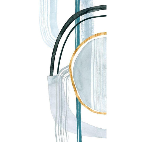 Gradient Gears I White Modern Wood Framed Art Print by Popp, Grace