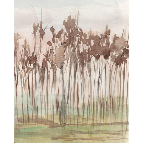 Sienna Treeline II Gold Ornate Wood Framed Art Print with Double Matting by Goldberger, Jennifer