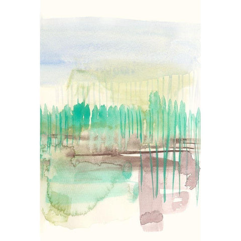 Verde Horizon II Black Modern Wood Framed Art Print by Goldberger, Jennifer