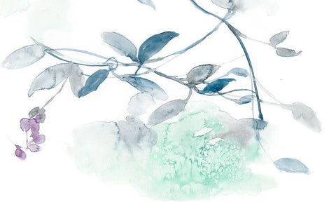 Ethereal Purple I White Modern Wood Framed Art Print with Double Matting by Goldberger, Jennifer