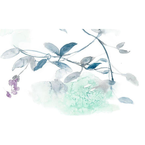 Ethereal Purple I White Modern Wood Framed Art Print by Goldberger, Jennifer