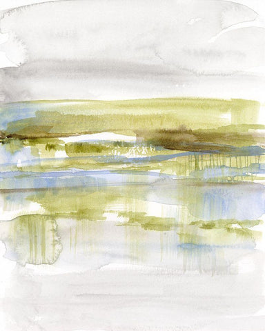 Olive Marsh I Black Ornate Wood Framed Art Print with Double Matting by Goldberger, Jennifer