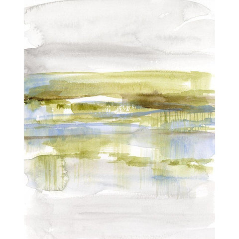 Olive Marsh I White Modern Wood Framed Art Print by Goldberger, Jennifer