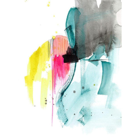 Neon Contemplation I Black Modern Wood Framed Art Print by Goldberger, Jennifer