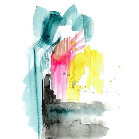 Neon Contemplation II White Modern Wood Framed Art Print by Goldberger, Jennifer