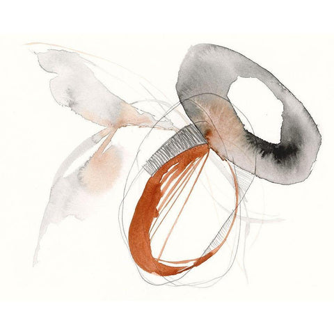 Sienna Rounds I White Modern Wood Framed Art Print by Goldberger, Jennifer