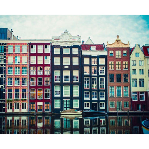 Canal Vibes I Black Modern Wood Framed Art Print with Double Matting by Quintero, Sonja