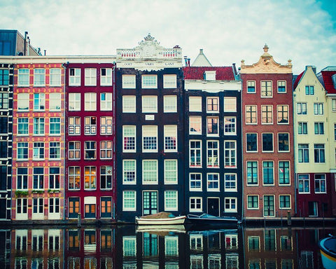 Canal Vibes I Black Ornate Wood Framed Art Print with Double Matting by Quintero, Sonja