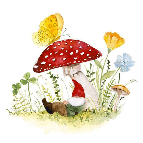 Garden Guardian II Black Ornate Wood Framed Art Print with Double Matting by Borges, Victoria