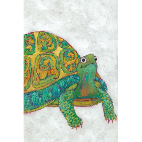 Custom Turtle Friends I Black Modern Wood Framed Art Print with Double Matting by Zarris, Chariklia