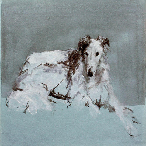 Pop Modern Dog II Black Ornate Wood Framed Art Print with Double Matting by A Very Modern Dog