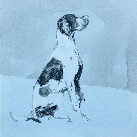 Pop Modern Dog III White Modern Wood Framed Art Print by A Very Modern Dog