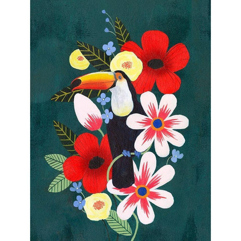 Tropical Toucan II Gold Ornate Wood Framed Art Print with Double Matting by Popp, Grace