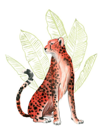 Ruby Runner I Black Ornate Wood Framed Art Print with Double Matting by Popp, Grace