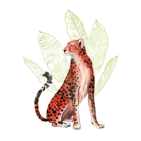 Ruby Runner I Black Modern Wood Framed Art Print with Double Matting by Popp, Grace