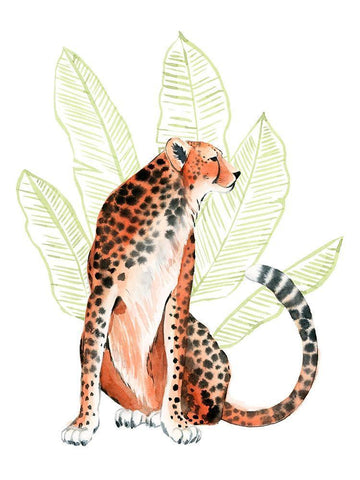 Ruby Runner II White Modern Wood Framed Art Print with Double Matting by Popp, Grace